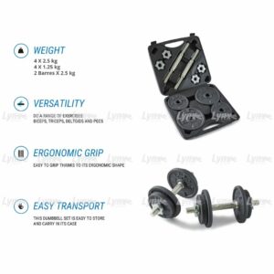 Kit Haltères Noir 20 KG Zimota