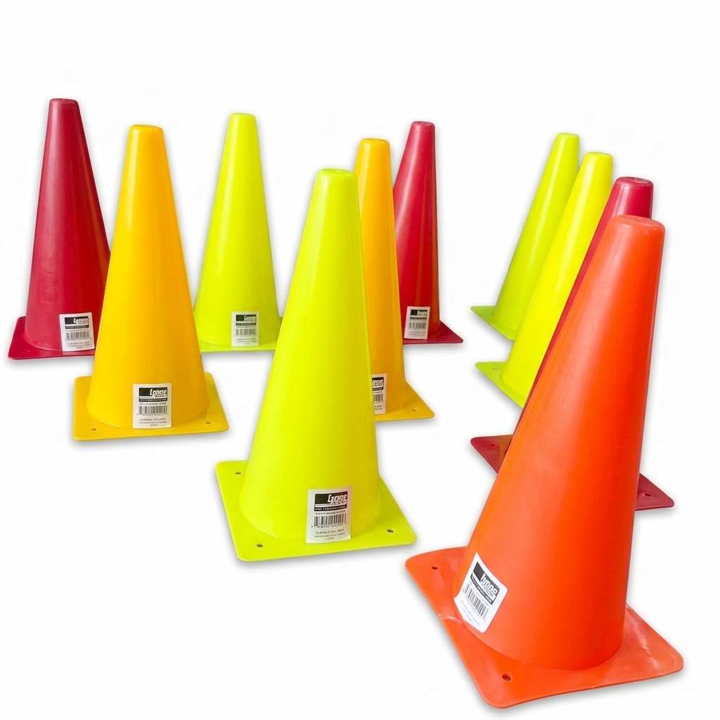 Cônes de jalonnage 32 cm à trous pour agilité (6 DT) | Lynx Sport