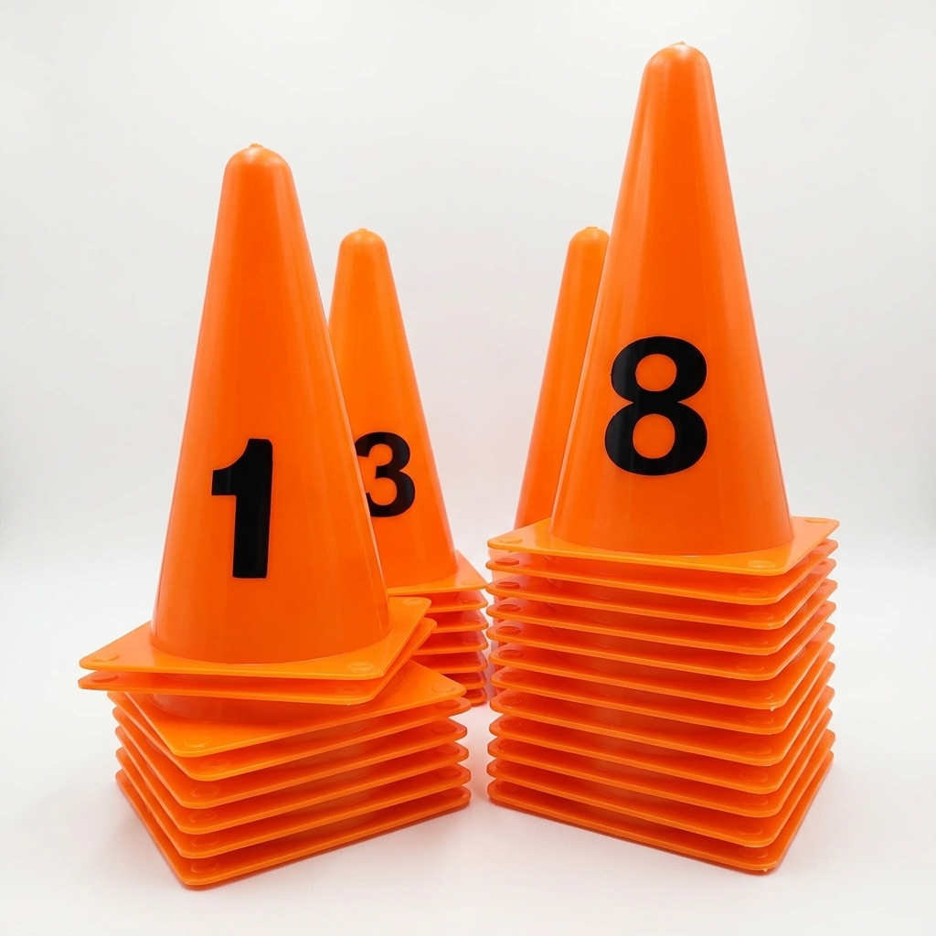 Cônes de jalonnage 23 cm numérotés (8 DT) | Lynx Sport Tunisie – Image 3