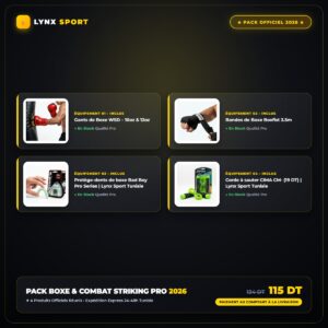 Pack Boxe & Combat Striking Pro 2026 | Lynx Sport Tunisie