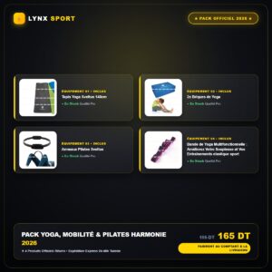 Pack Yoga, Mobilité & Pilates Harmonie 2026 | Lynx Sport Tunisie